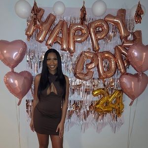 Brown crossed top dress